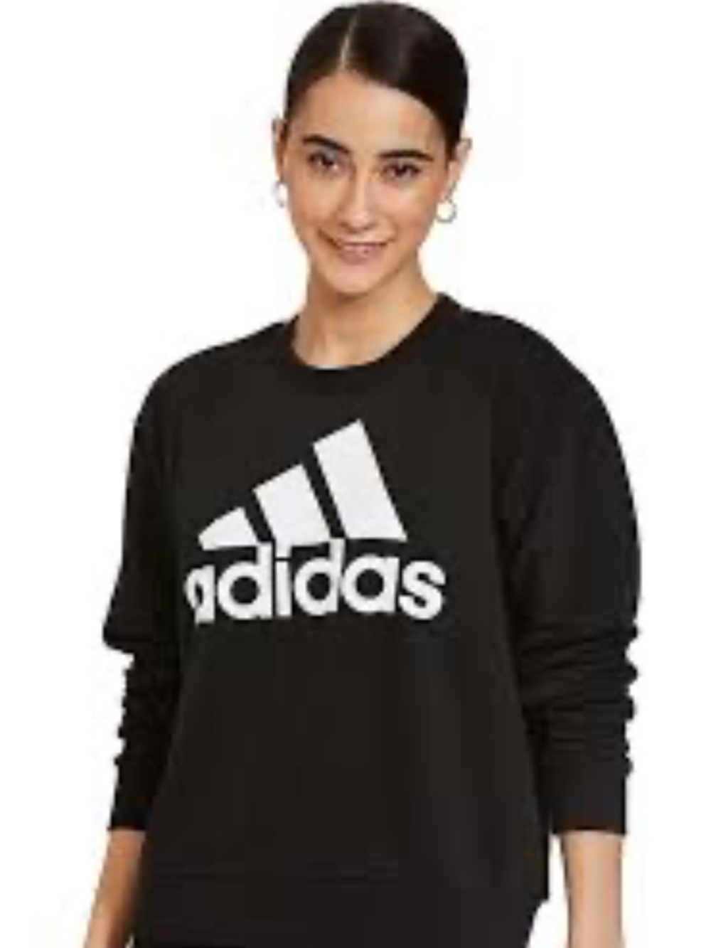 Adidas Women’s Black Logo Crewneck Gold Sweatshirt S